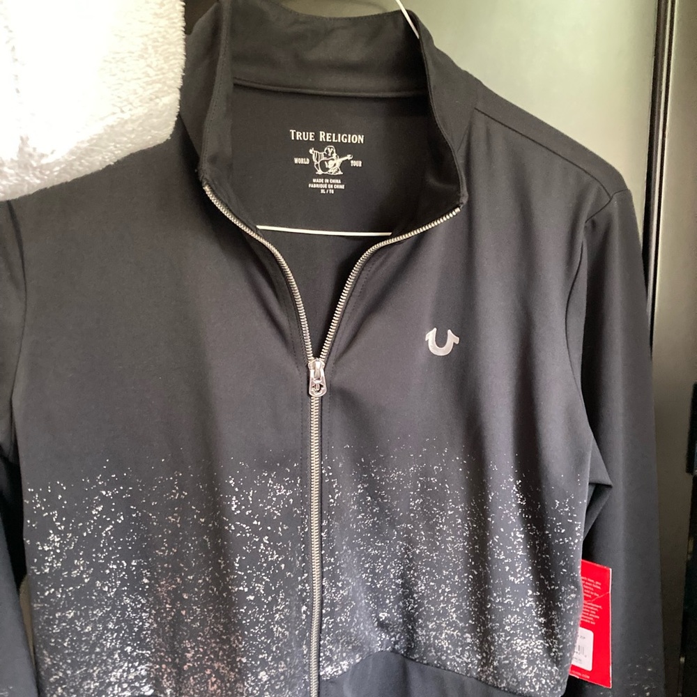 True Religion Black Bomber Jacket Modern and Versatile
